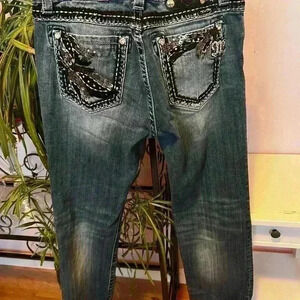 Miss Me Sz 32 (US 14) Inseam 25 1/2 Capri Jeans Style # JE5456P